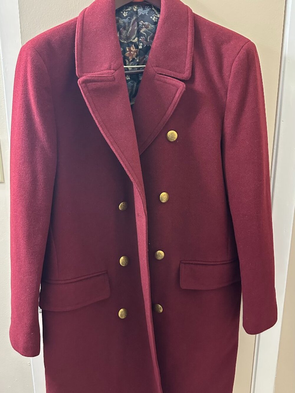 Wool Blend Dress Overcoat, New without tags